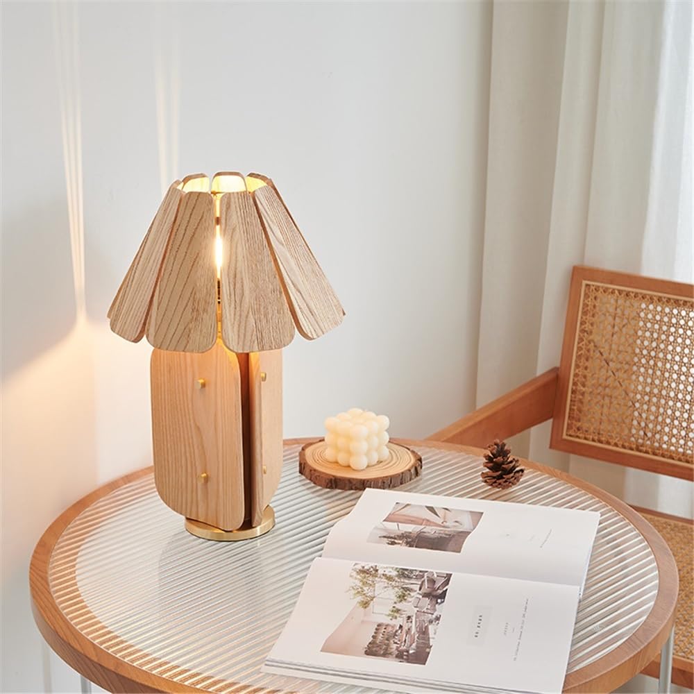 Lampa biurkowa Salon Sofa Lampa stołowa Retro Gabinet Sypialnia Dekoracja nocna(Natural)