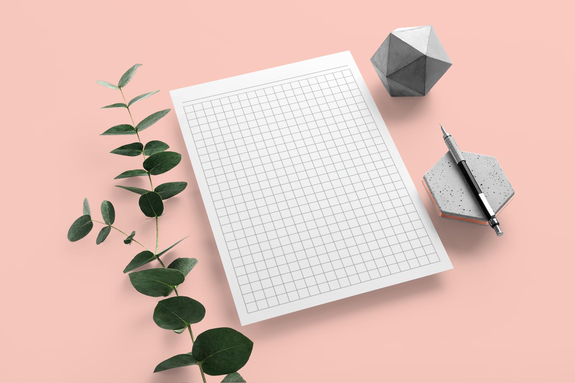 16x Notizblock kariert 5mm Kästchen - Notizen DIN A6, 50 Blatt, Qualitäts-Offset-Papier 80g/m² -Grau (22212)