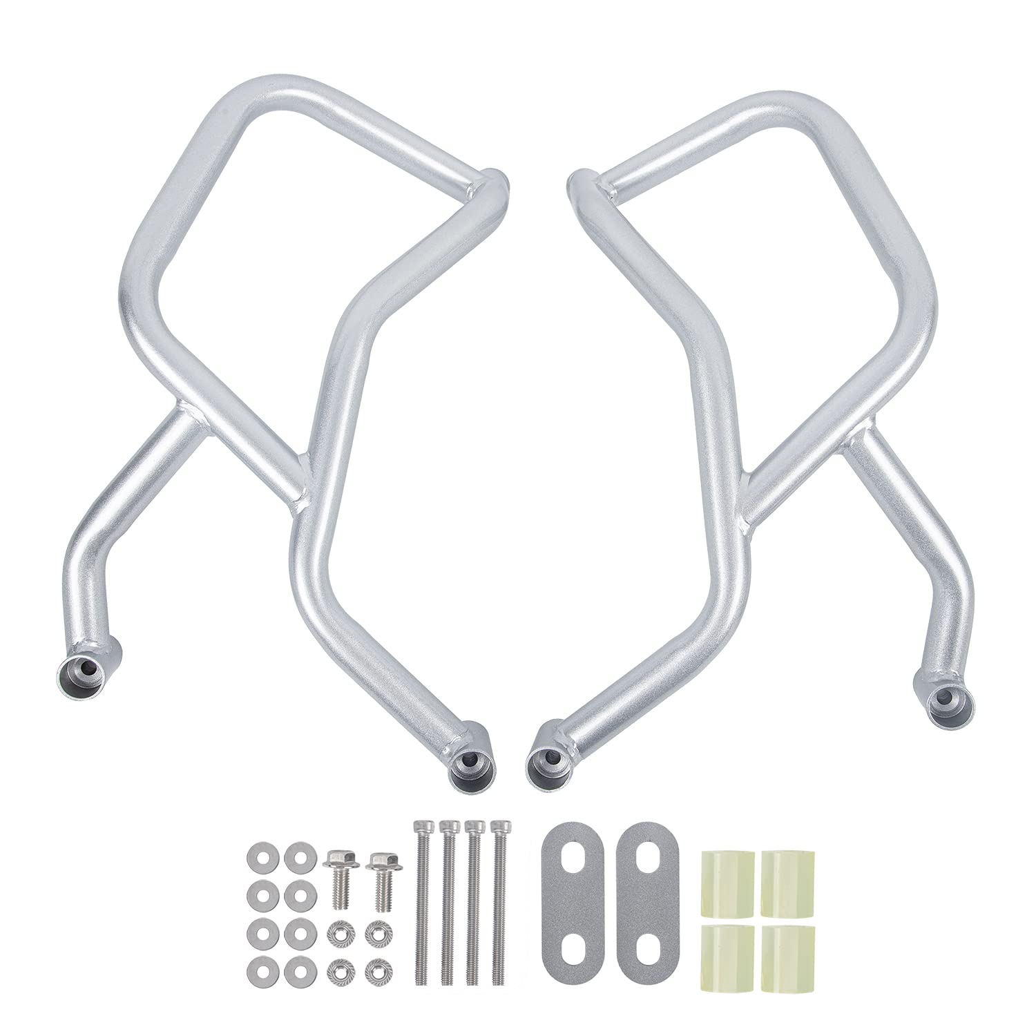 Protector de Motor de Motocicleta, Barras de Choque de Carretera, Marco de Jaula de Truco, Kit Protector de Cuerpo Que Cae para CFMOTO CF Moto 800MT MT800 MT 800 MT CF800MT 2021 2022 2023 (Plata)