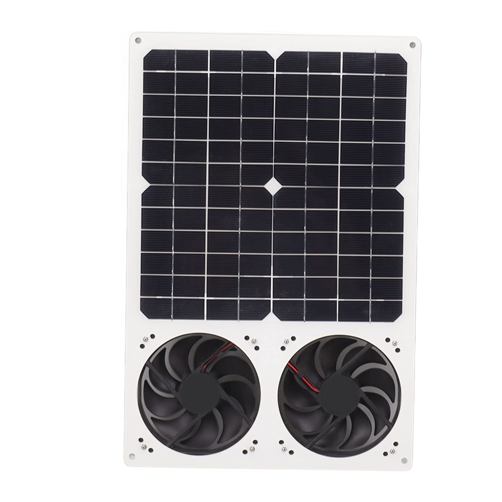 Kit Doppia Ventola Ad Energia Solare Ventilazione Ad Alta Efficienza per Capannoni Serre Pollai Ventilatori di Scarico da 40 W 6"