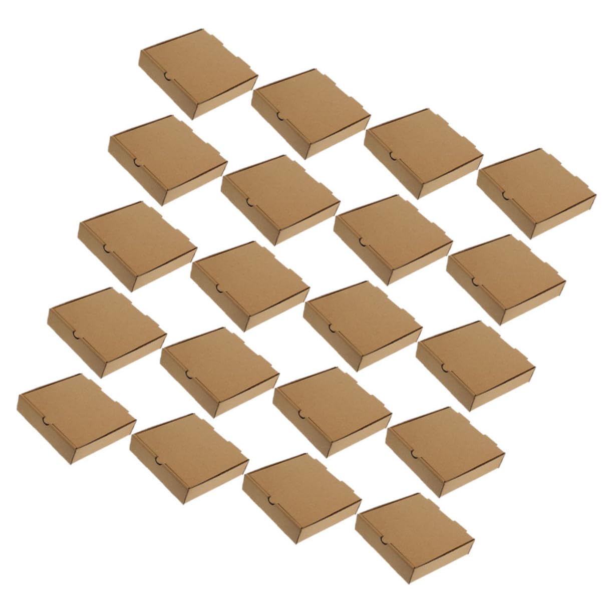 COLLBATH 20 Cajas de Pizza Kraft Cuadradas Planas para Llevar, Resistentes y Versátiles para Pizzerías y Comida Rápida