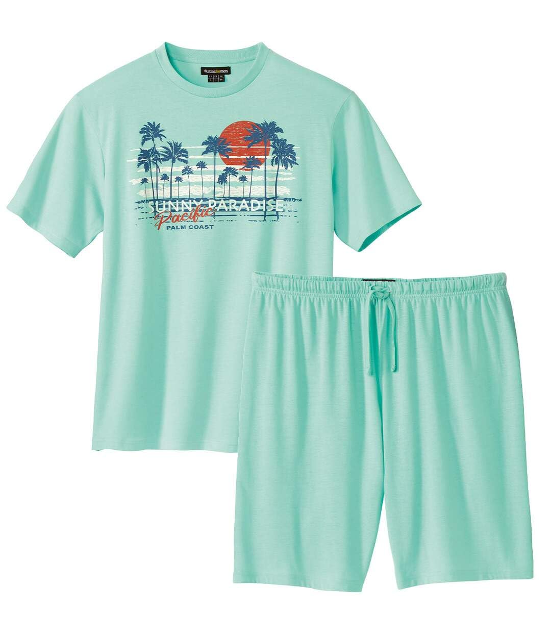 ATLAS FOR MEN - Comfortable Short Pyjamas - L Green