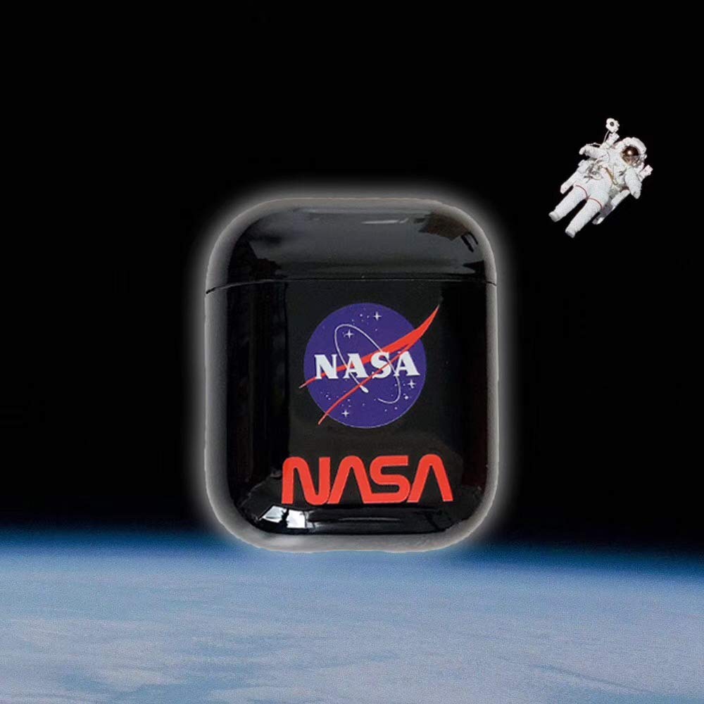 Hard Plastic Nasa Outer Space Black Case For Apple Airpods
