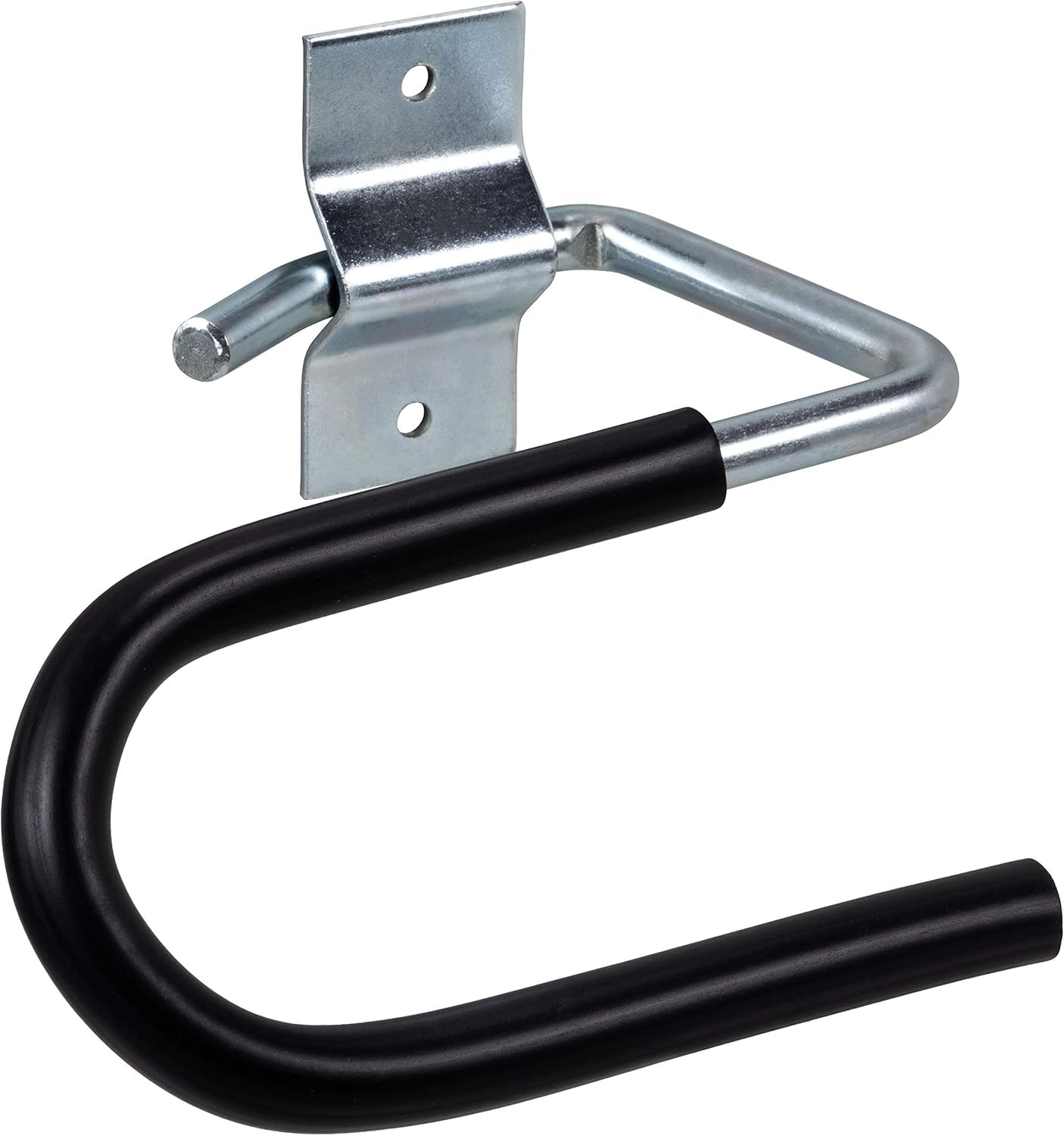 Gedotec Wandhalterung - Ski Haken Stahl verzinkt gummiert | 10 Stück Skihalter gebogen - schwarz | große S-Haken Garage inkl. Befestigungsmaterial | Allzweckhaken aus Metall | S-förmige Aufhängehaken