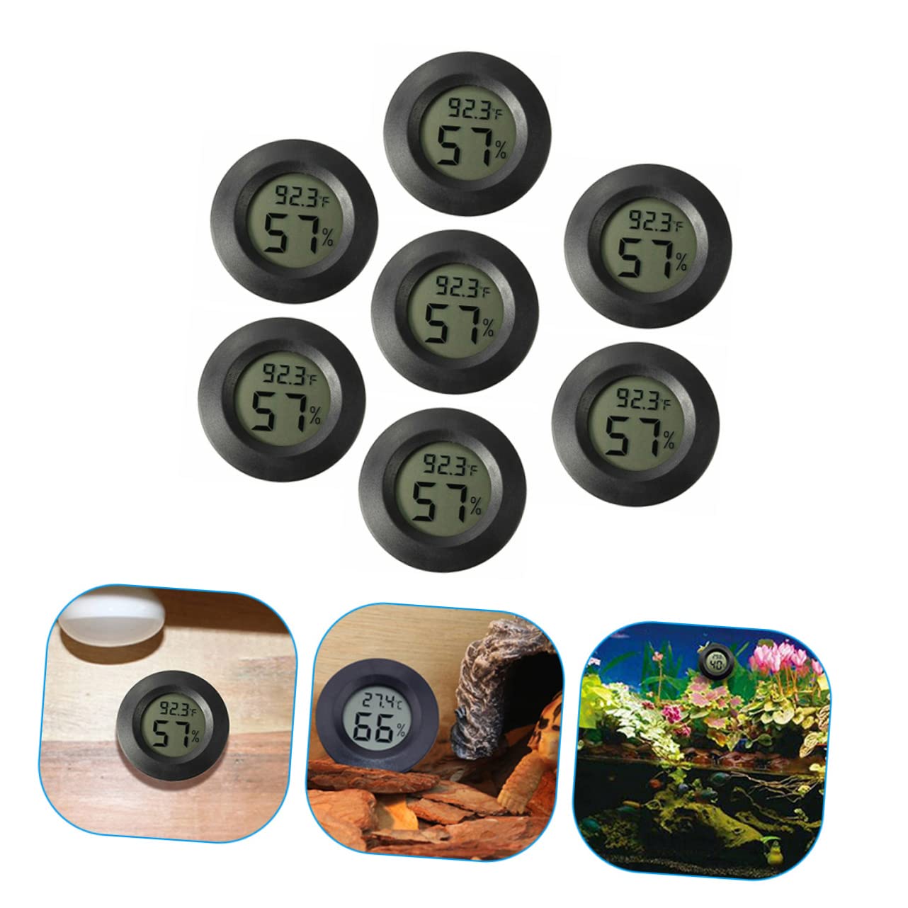 BESPORTBLE 21pezzi Igrometro Digitale Mini per Rettili Termometro e Misuratore di umidità per Terrario da Display e Compatto per Ambienti Domestici e Allevamenti di Animali