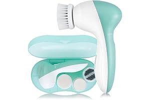 Nova Skinglow Facial Cleansing Brush with 3 Brush Heads