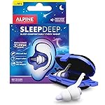 Alpine SleepDeep - Soft Ear Plugs for Sleeping and Concentration - New 3D Oval Shape and Noise Reducing Gel for Better Attenuation - 27 dB - Ideal for Side Sleeper - 1-Pair Reusable: M/L White