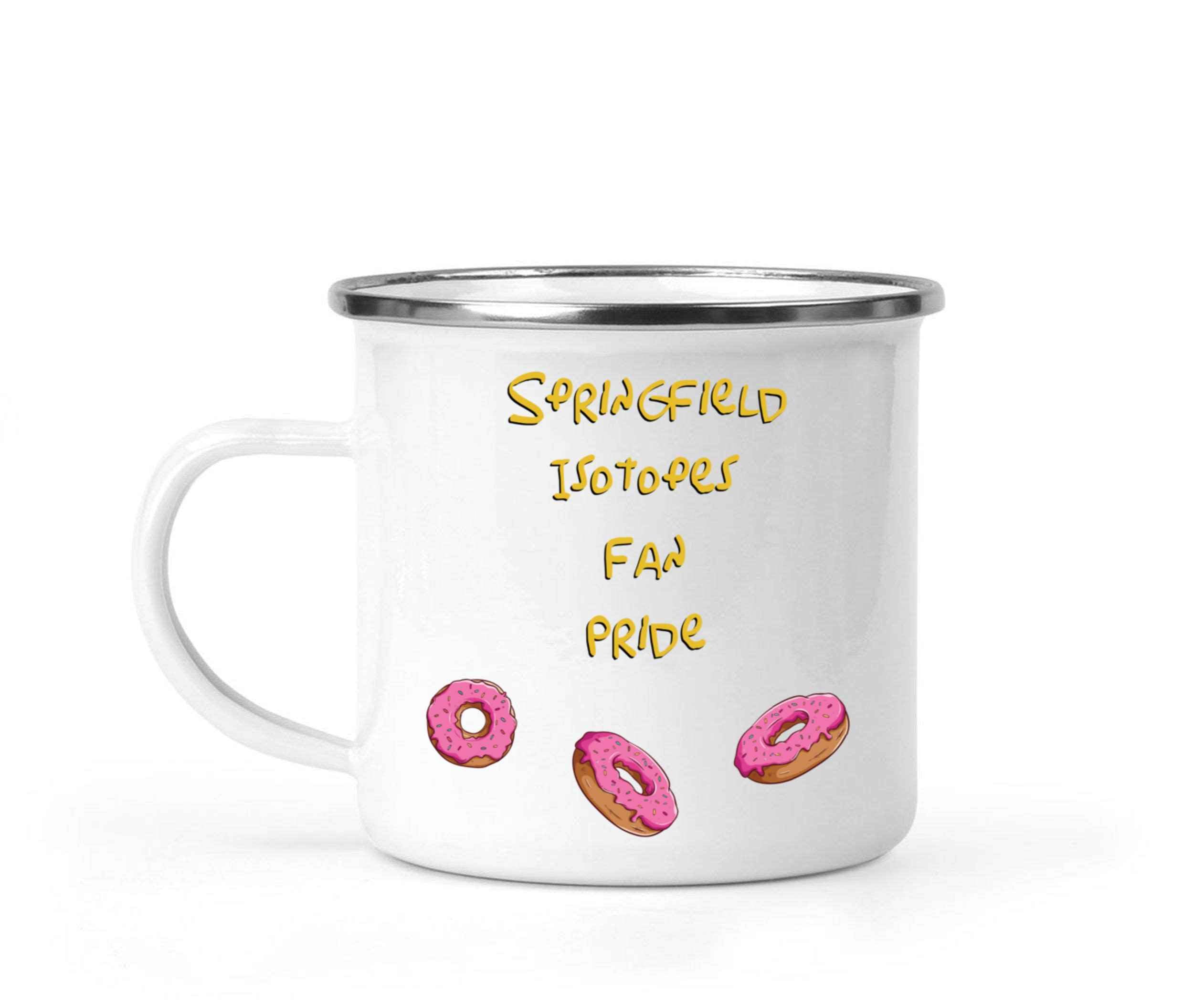 Inspirational Gift Vintage Springfield Isotopes Fan Gift - Distressed Look Grey - 12 Oz White Stainless Steel Camping Mug