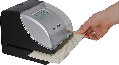 Miniatura 4 de Acroprint Máquina electrónica de reloj de tiempo - Máquina de sellos de tiempo para empleados, ideal para pequeñas empresas, acomoda tarjetas de