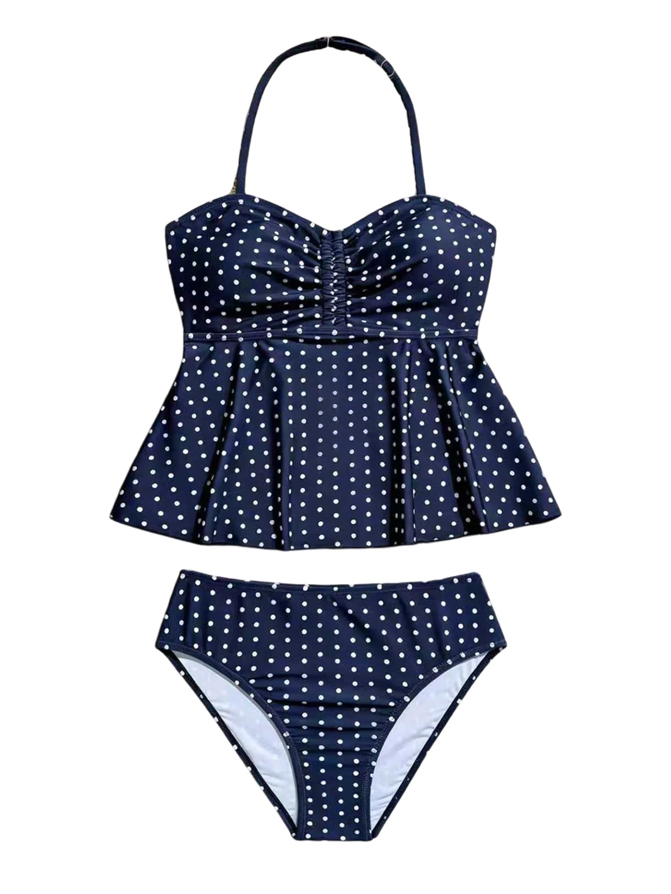 SHENHE Girl's 2 Piece Halter High Waisted Swimsuit Bathing Suit Bikini Sets