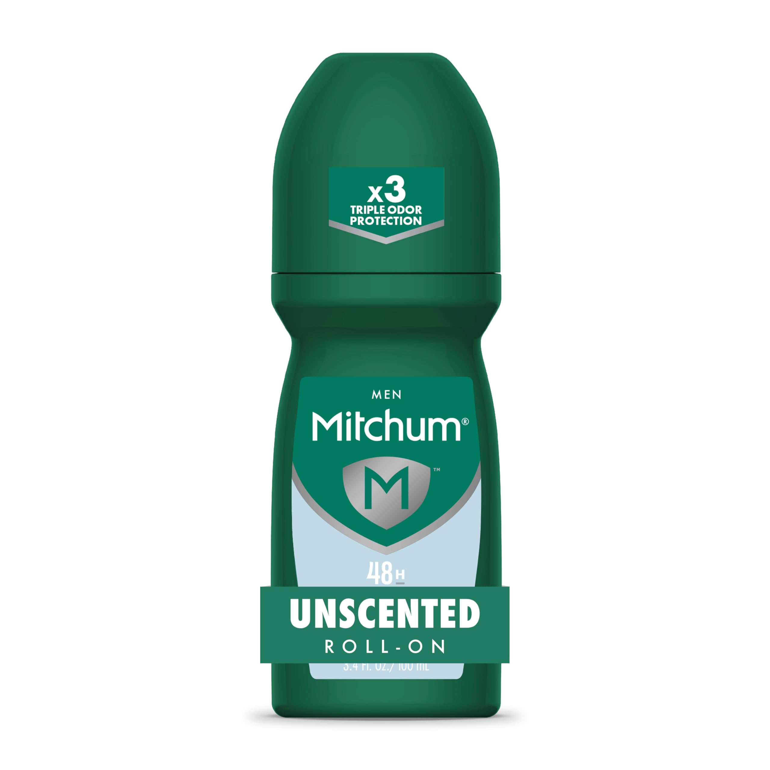 Mitchum Men’s Triple Protection Antiperspirant Deodorant, Unscented, 3.4 oz