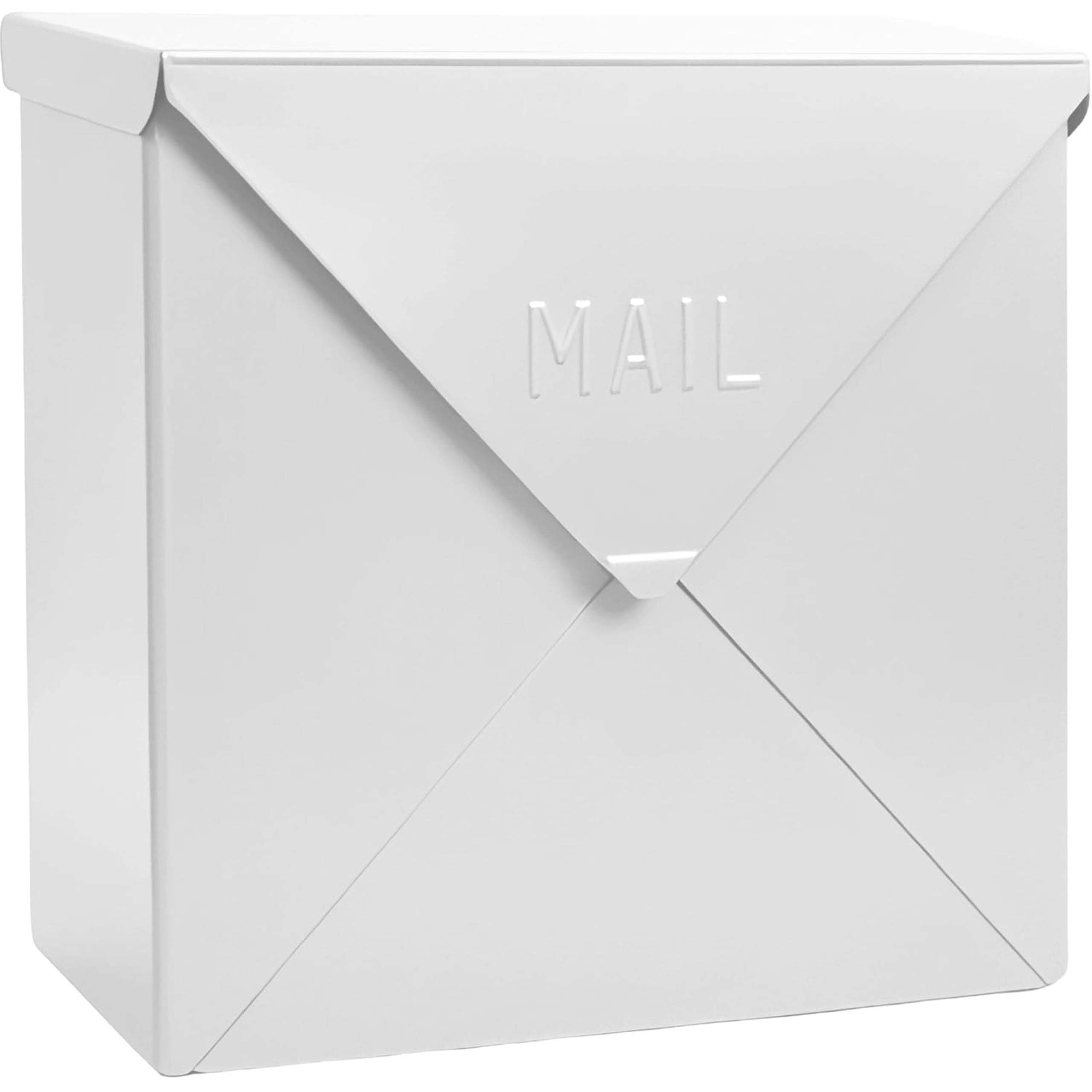 NACH Chicago White Extra Large Mailbox, Rust Resistant Large Mailboxes for Outside Wall Mount, Large Metal Mailbox, Wall Mount Mailbox, Extra Large