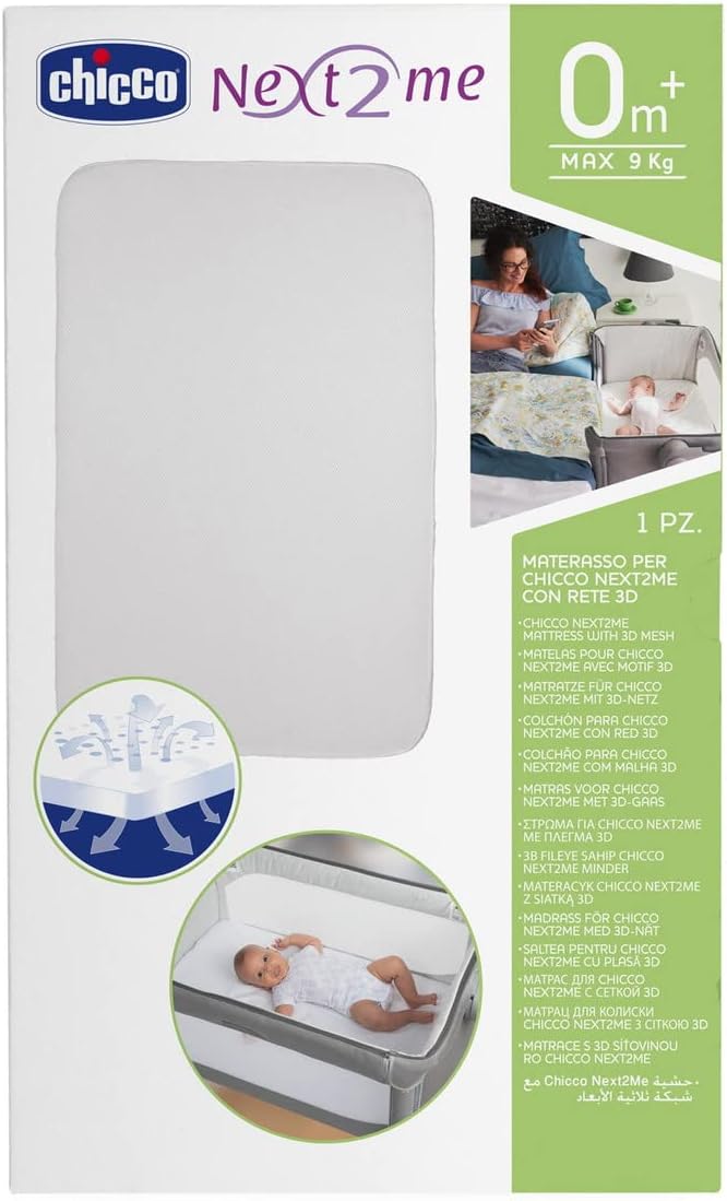 Chicco Next2Me 3D Breathable Mesh Mattress, White Original & Official