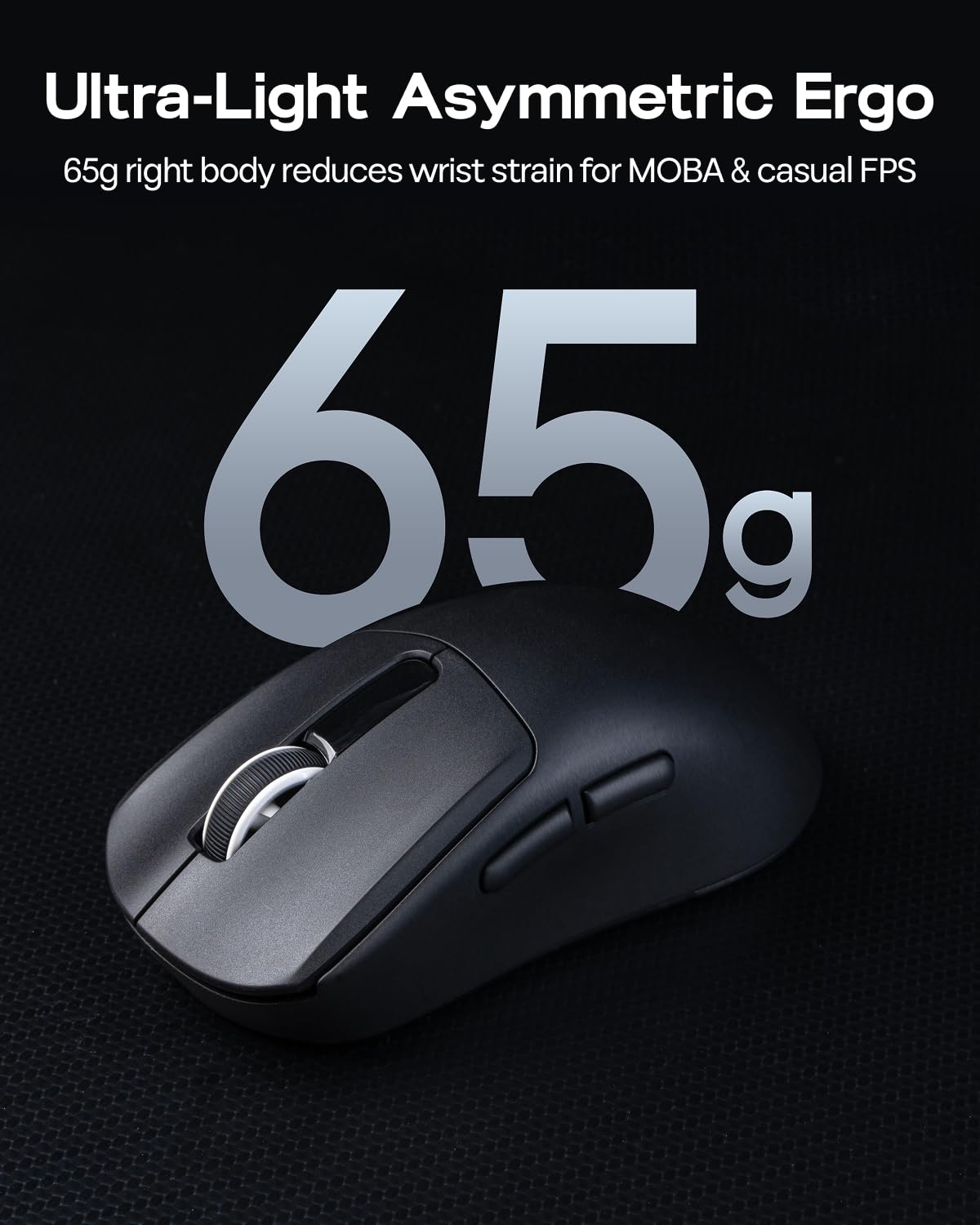 EPOMAKER NEX Lite Souris Gamer sans Fil, Double Écran&Station de Charge RVB