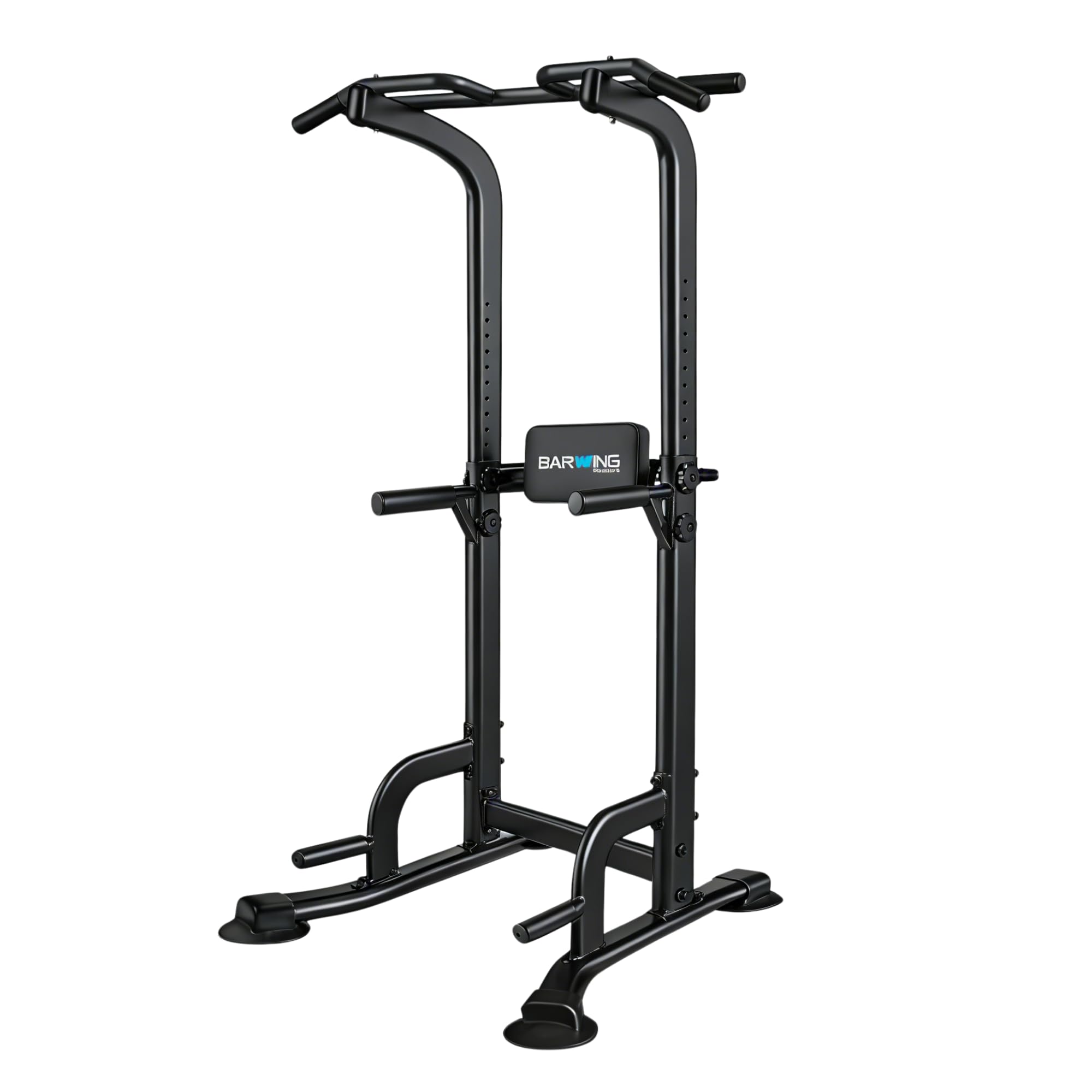 BARWING Pull Up Bar Station Power Tower Dip Station with 3D Backrest Multi-Function Strength Training Stand Rack Adjustable