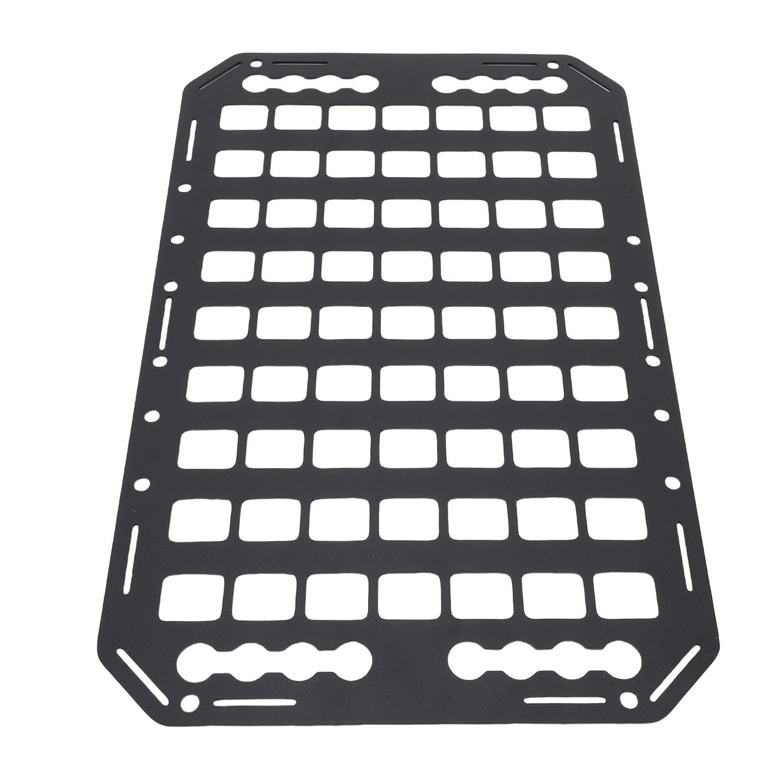 Akozon Panel Molle de Camión de Aleación de Aluminio Multifuncional, Organizador de Almacenamiento de Vía L para Automóviles, SUV, RVs, 483x311x2mm