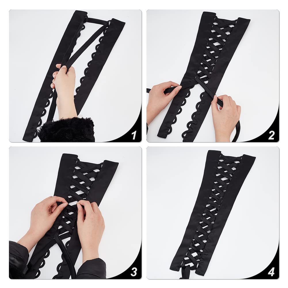 AHANDMAKER 160 inch dames stropdas, 45 cm trouwjurk lussen, verstelbare vetersluiting voor galajurk, jurk koord lussen voor rits vervanging AHANDMAKER 160 inch dames stropdas, 45 cm trouwjurk lussen, verstelbare vetersluiting voor galajurk, jurk koord lussen voor rits vervanging