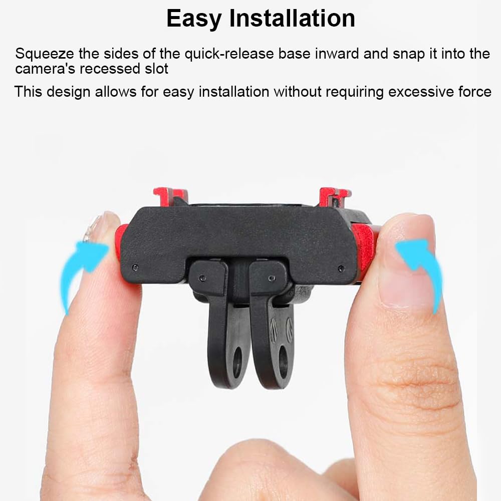 Staffa base magnetica a sgancio rapido per Insta360 X5 Ace Pro/Pro 2 Adattatore magnetico Supporto da guida per accessorio fotocamera Insta 360  44