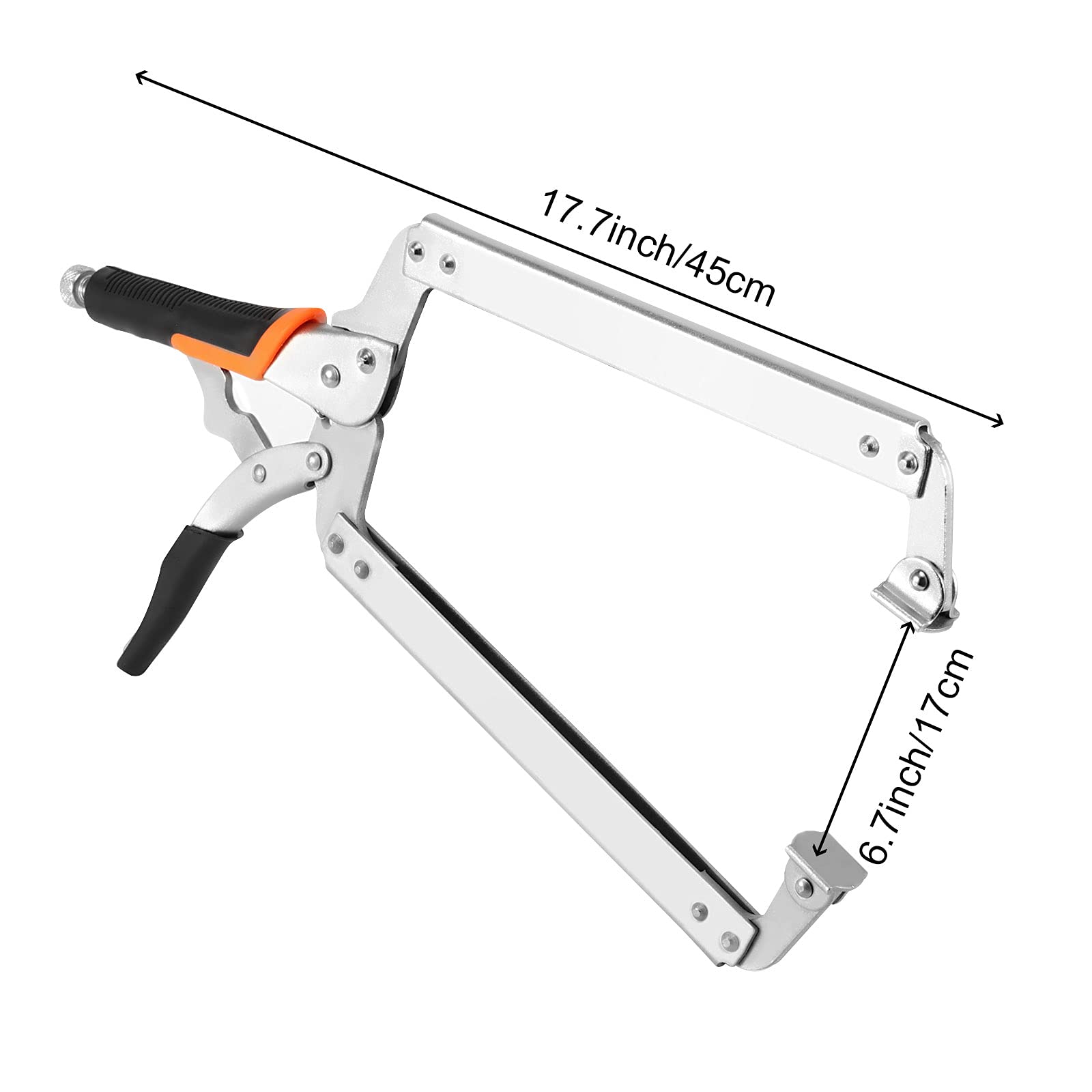 HOIGON 2 morsetti a C da 45,7 cm con cuscinetti girevoli, resistenti pinze per saldatura a C in acciaio al carbonio ad alto tenore di carbonio, set di morsetti per la lavorazione del legno in casa