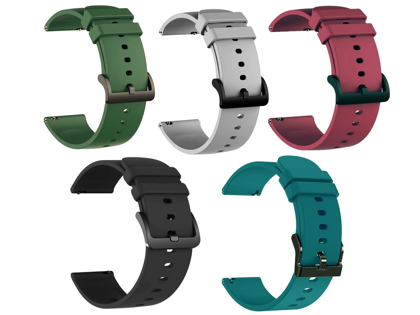 IIK COLLECTION 22mm Metal Strap and Silicone Strap for Smart Watches| combo pack of strap Compatible with Noise, Boat Xtend, Pebble, Boat, Boat Flash, Noise Color fit,Ultra Smart Watch & All Watches-image-35