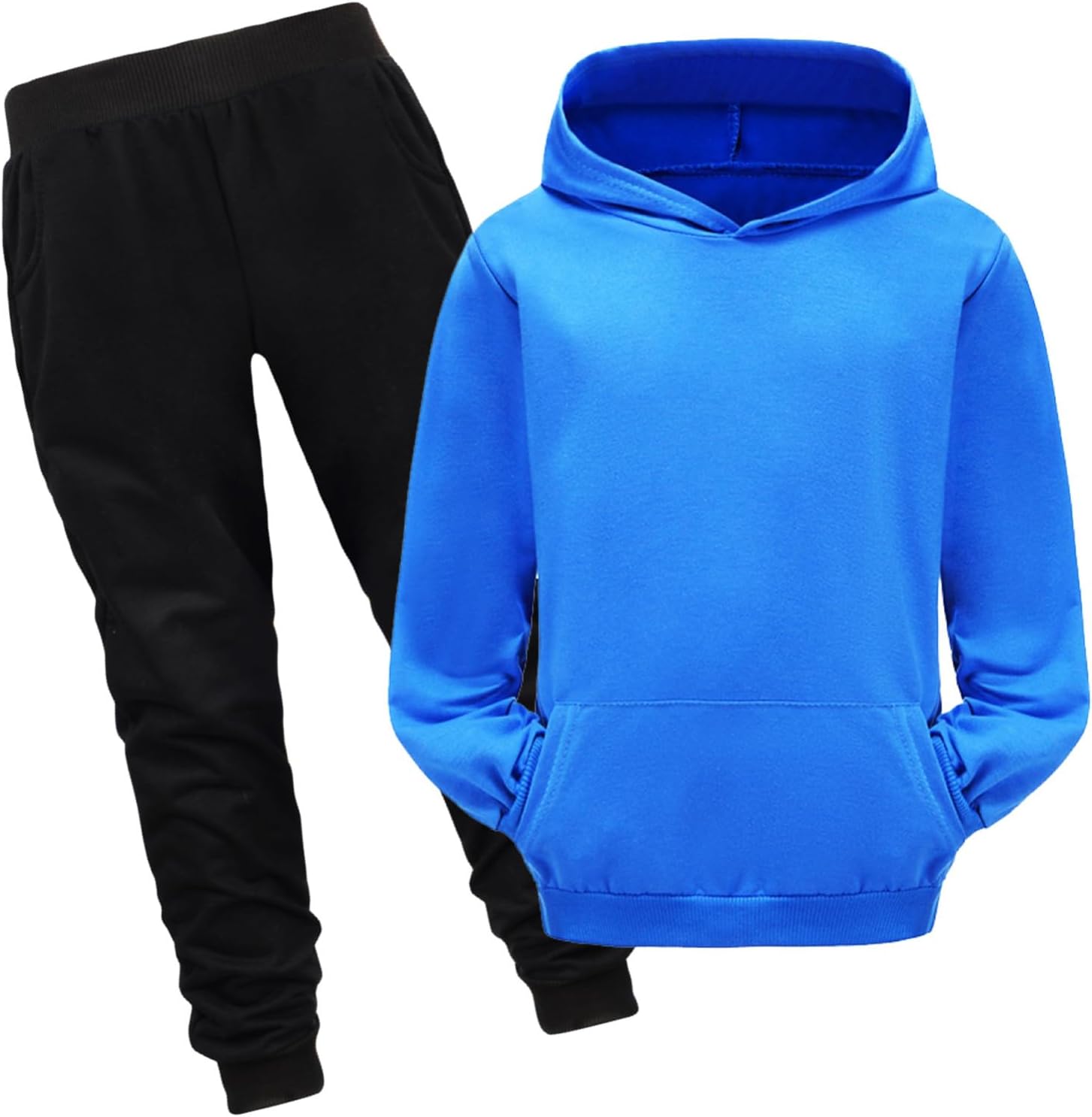 2 Piece Fall Outfits Hoodie for Girls Kids Hooded Cozy Children Sweatsuit Sets Tracksuit Sets Solid Long Sleeve Comfy