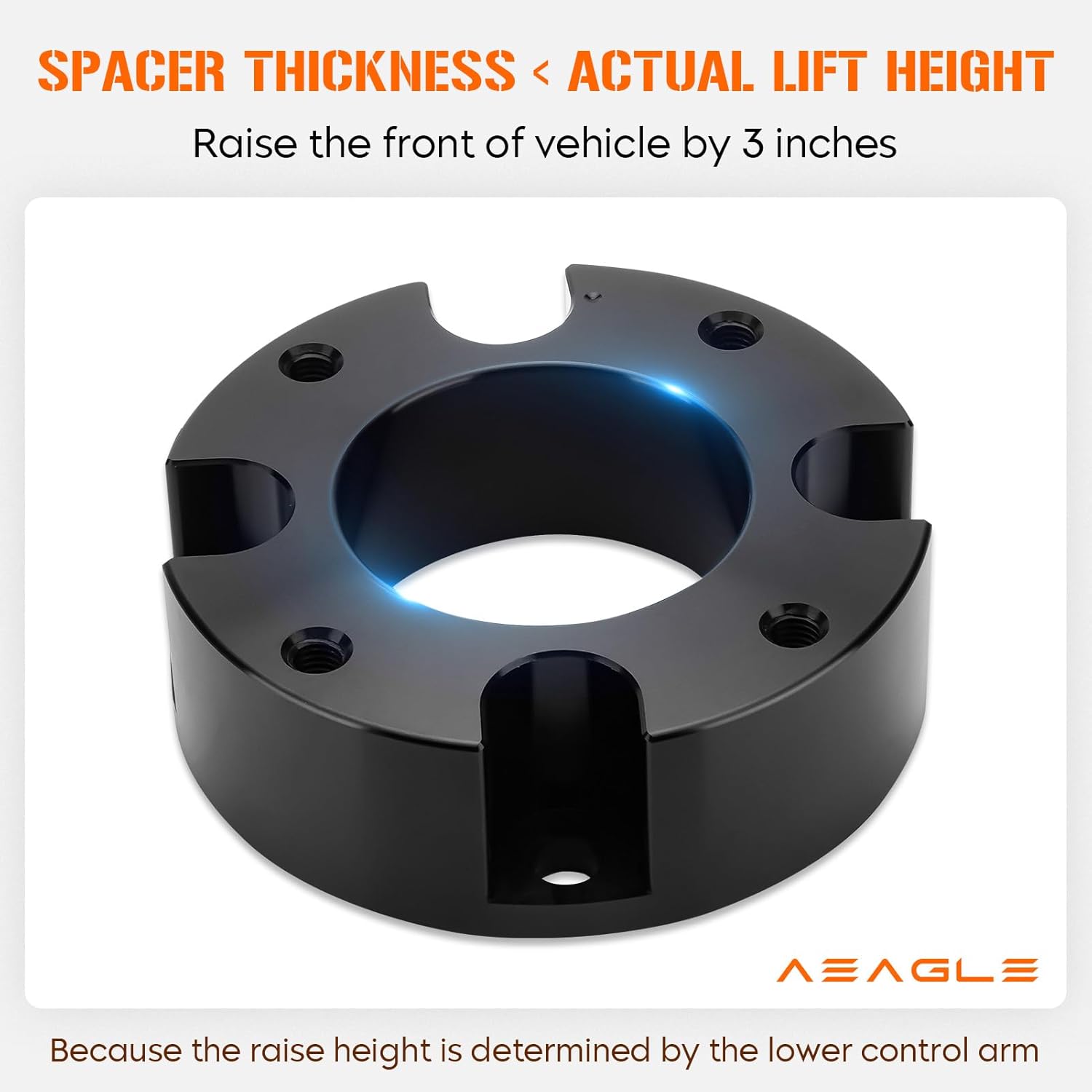 AEagle F3” & R2” Leveling Lift Kit for 2007-2021 Tundra(2WD 4WD), Front and Rear Forged Aluminum Strut Spacers