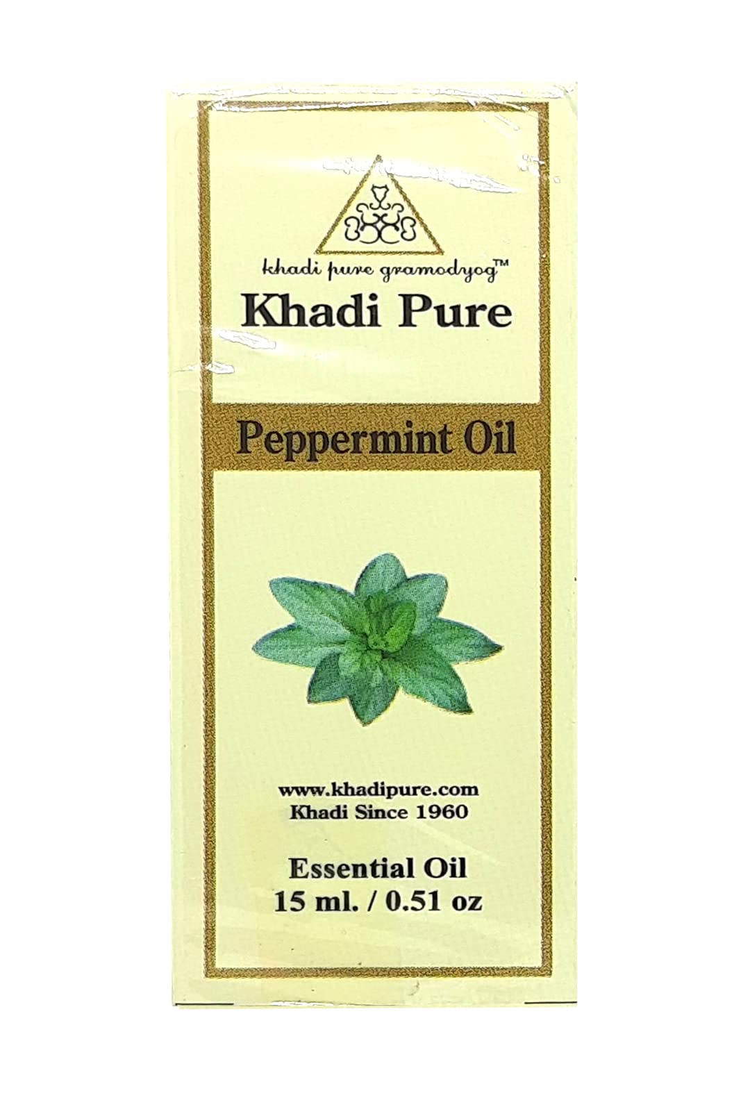 Khadi Pure Herbal Peppermint Essential Oil 15 Ml Black