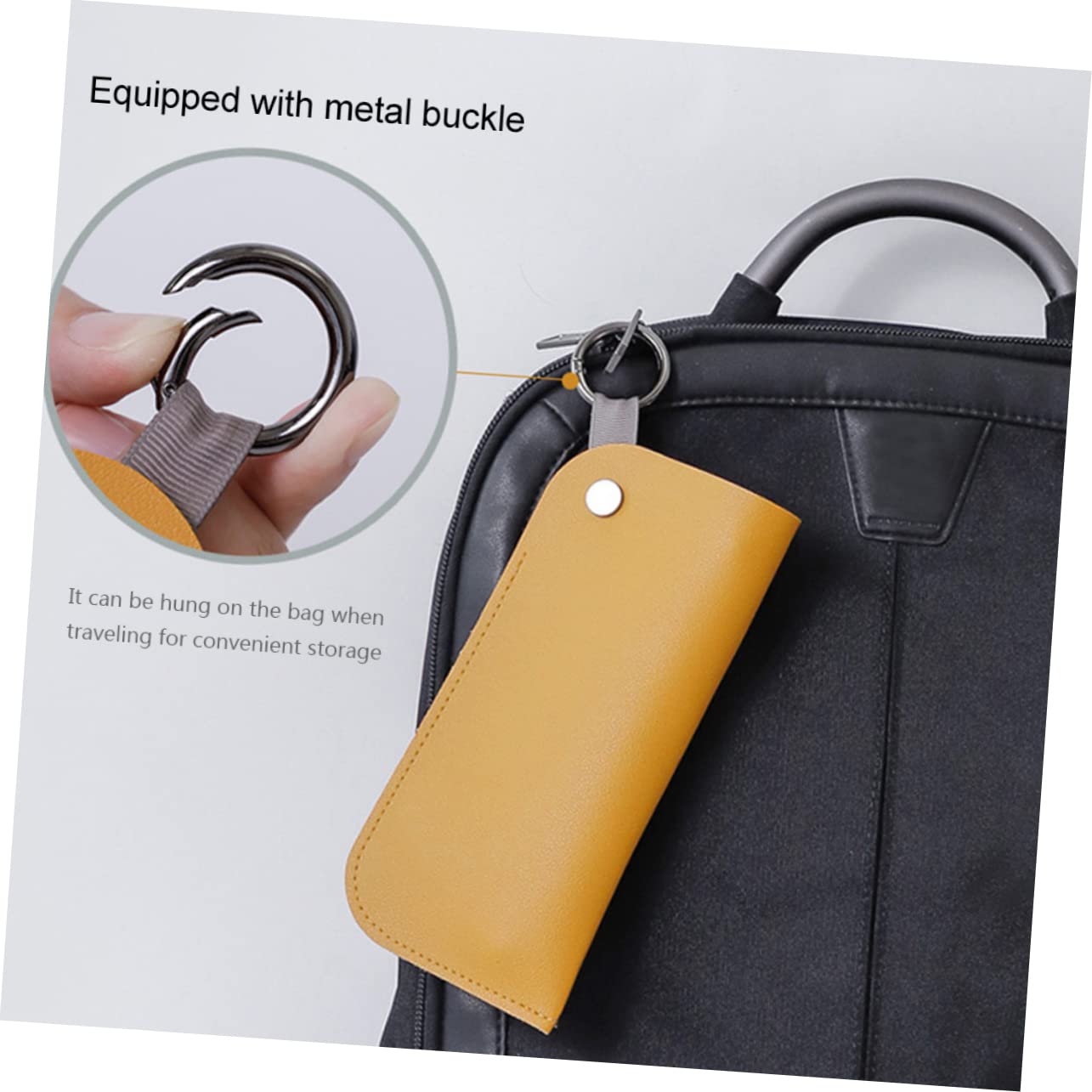 VALICLUD 6piezas Estuche De Gafas De Sol Con Anillo Bolsa De Almacenamiento De Gafas De Organizador Portátil De Pu Para Uso Diario y Viajes