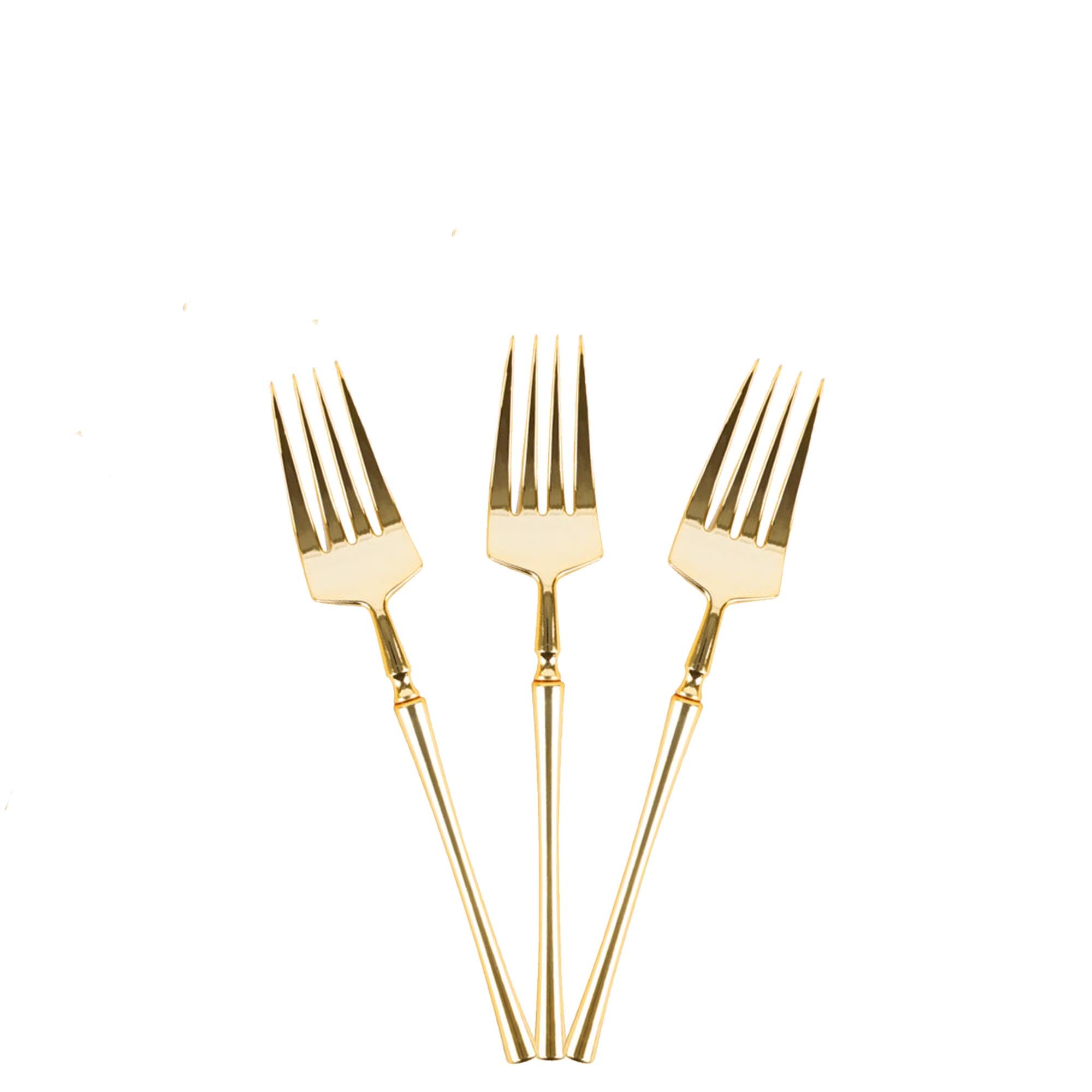EcoQuality Gold Disposable Plastic Salad Fork - Heavy Weight Plastic Gold Cutlery, Disposable Utensils, Silverware Perfect for Wedding, Birthday, Event Planning, Baby Shower, Anniversaries (40)