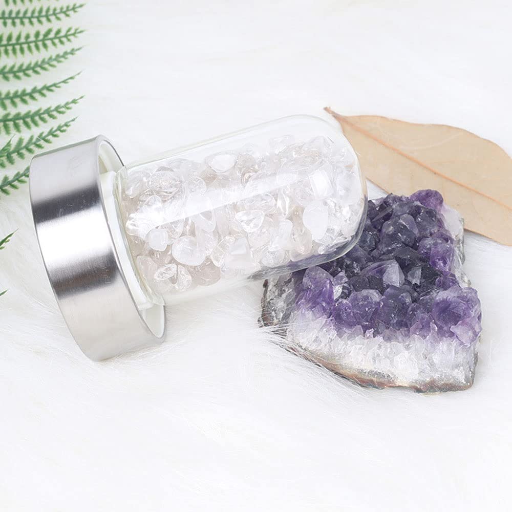 Bouteille d'eau en cristal réutilisable pour le yoga et le sport bien-être