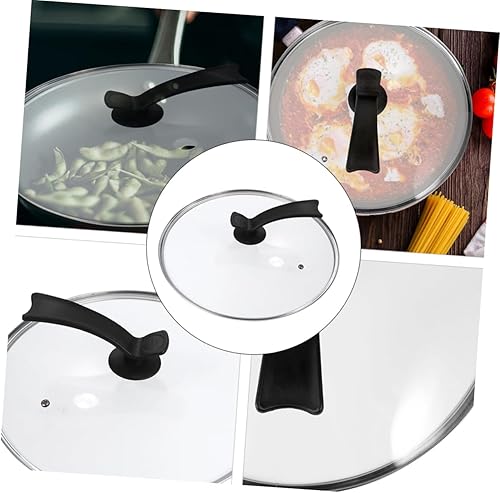 Miniatura 4 de 1 pieza cubierta de olla de silicona utensilios de cocina de acero inoxidable tapas de olla de repuesto tapa de vidrio templado cazuela utensilios