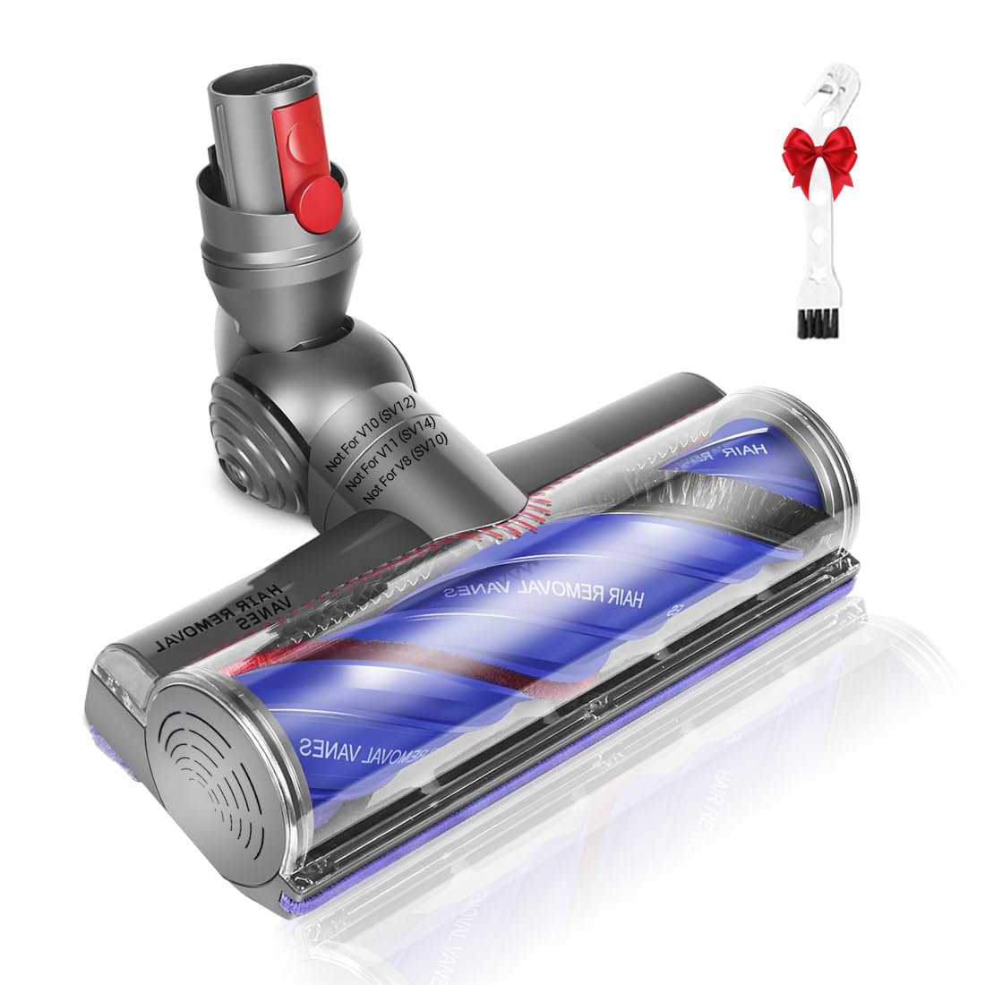 Accesorio Cepillo para Suelos Compatible para Dyson V12 Detect Slim, Antienredos Repuestos Cepillo aspiradora para una Limpieza Versátil, Apto para Suelos de Madera y Alfombras