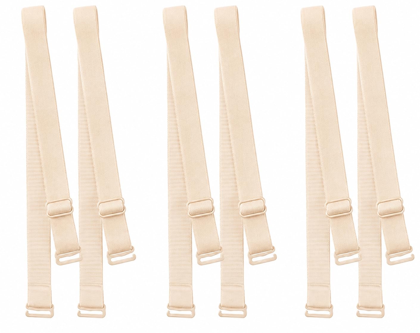 Comfort Fit Women's Bra Shoulder Straps | 10MM Stretch Replacement Strap | Skin Color | 3 Pairs-image-48
