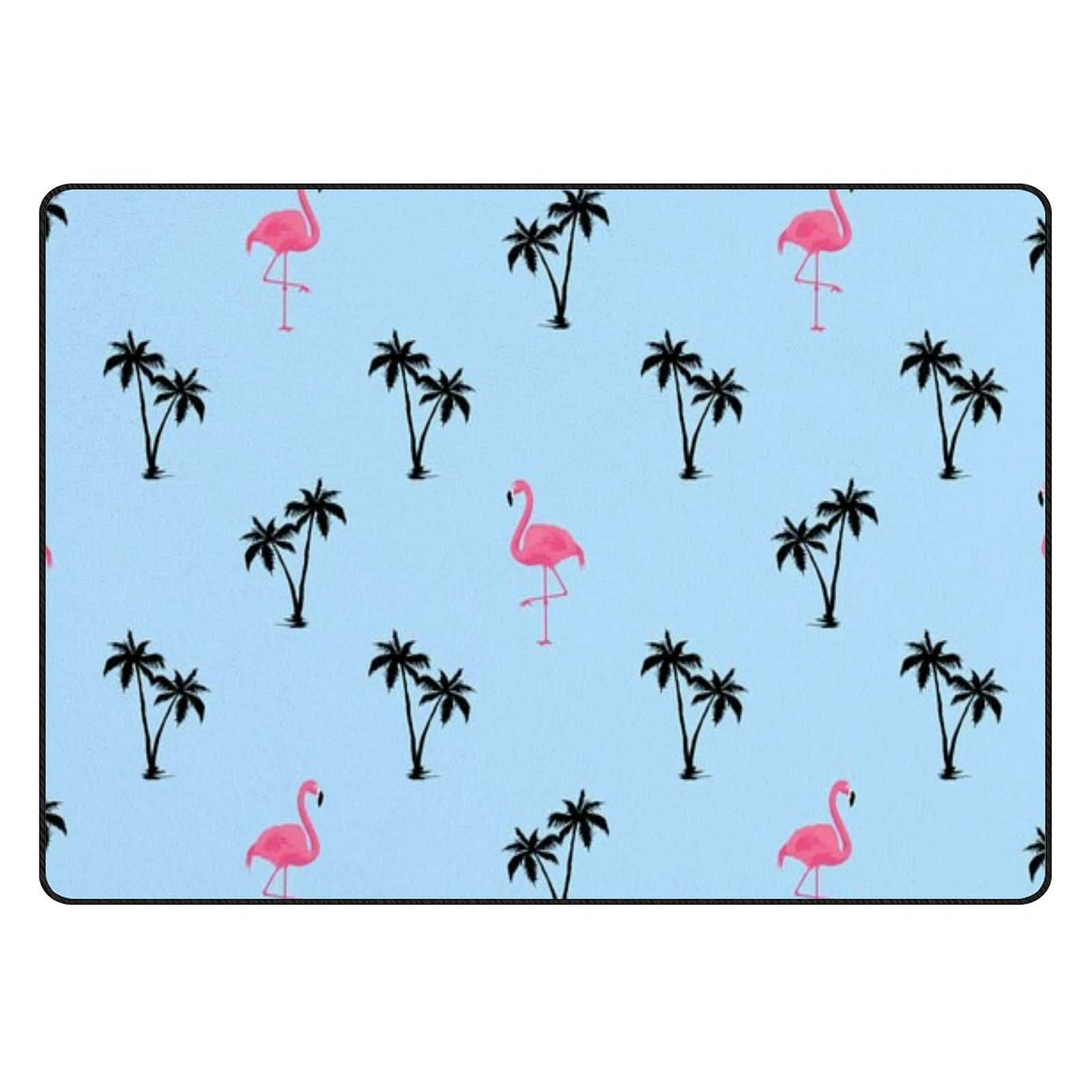 Grand tapis en velours corail épais CHEHONG bleu sans perte de fibres 182 cm