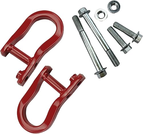KGGMGUG Grilletes de gancho de remolque para parachoques delantero (2 unidades, rojo) 84192871 para Chevy Silverado 1500 2007-2018 Sierra 1500