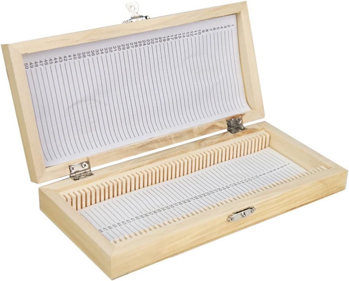 Lab Microscope Slides Wooden Microscope Slides Box 50pcs Slides Storage Box Microscope Parts