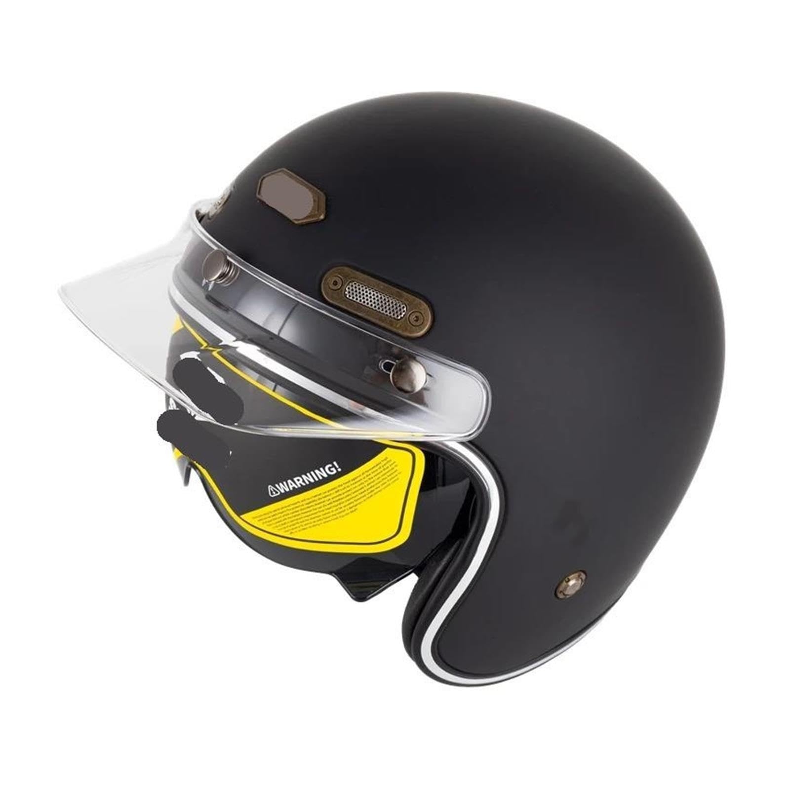 Motorcycle Half Helmet Brim Retro Three-button Sunshade Visor,Protettivo