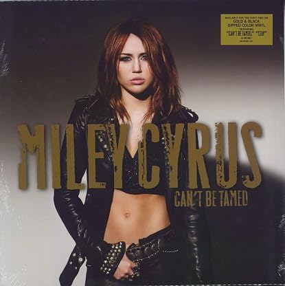 Miley Cyrus Music - Can't Be Tamed Album on Exclusive Gold and Black Split Colored Vinyl LP Record por Miley Cyrus, capa do álbum