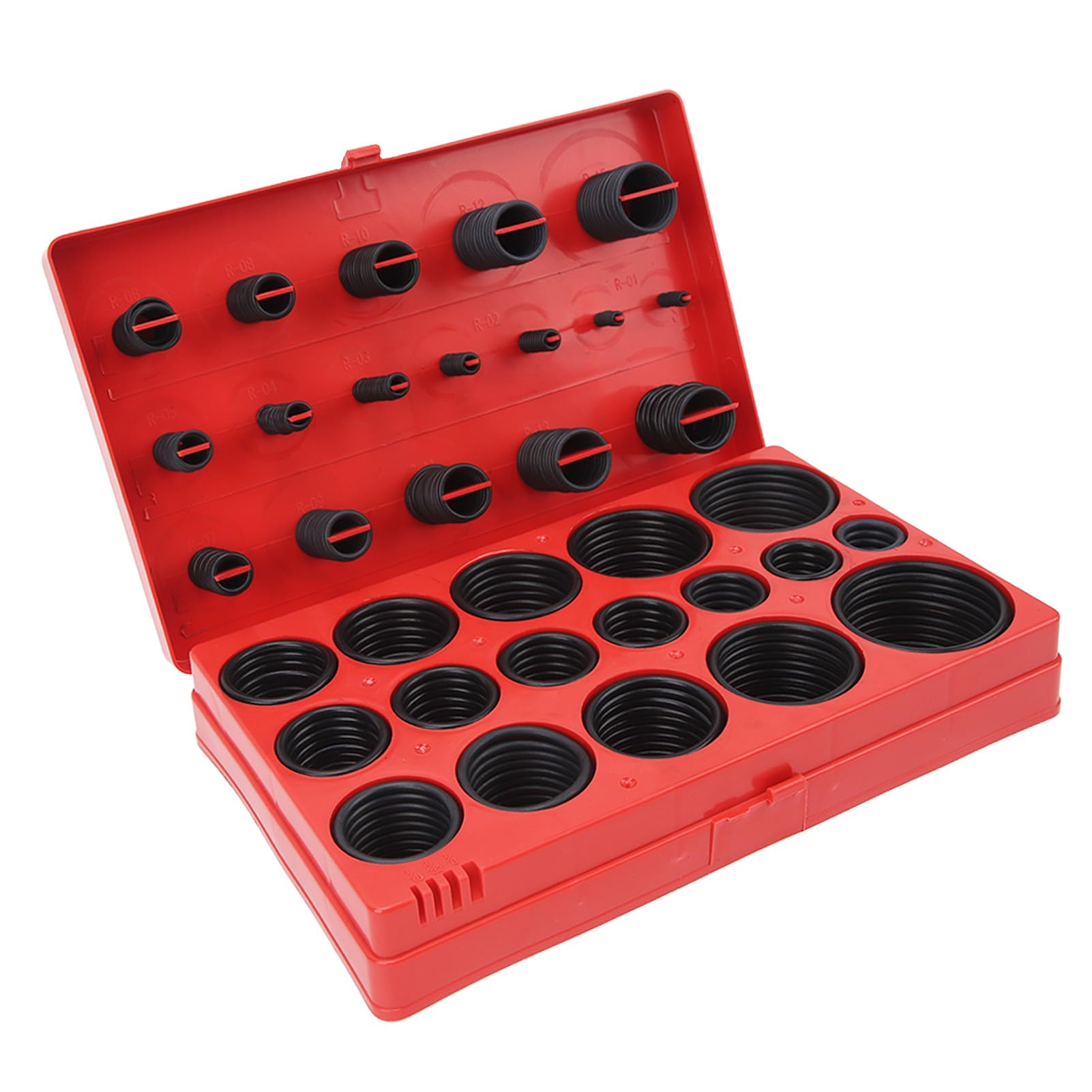 Kit de caucho nitrilo junta arandelas junta tórica Kit surtido de arandelas junta tórica caucho nitrilo métrico, 419 piezas, 3 mm-50 mm