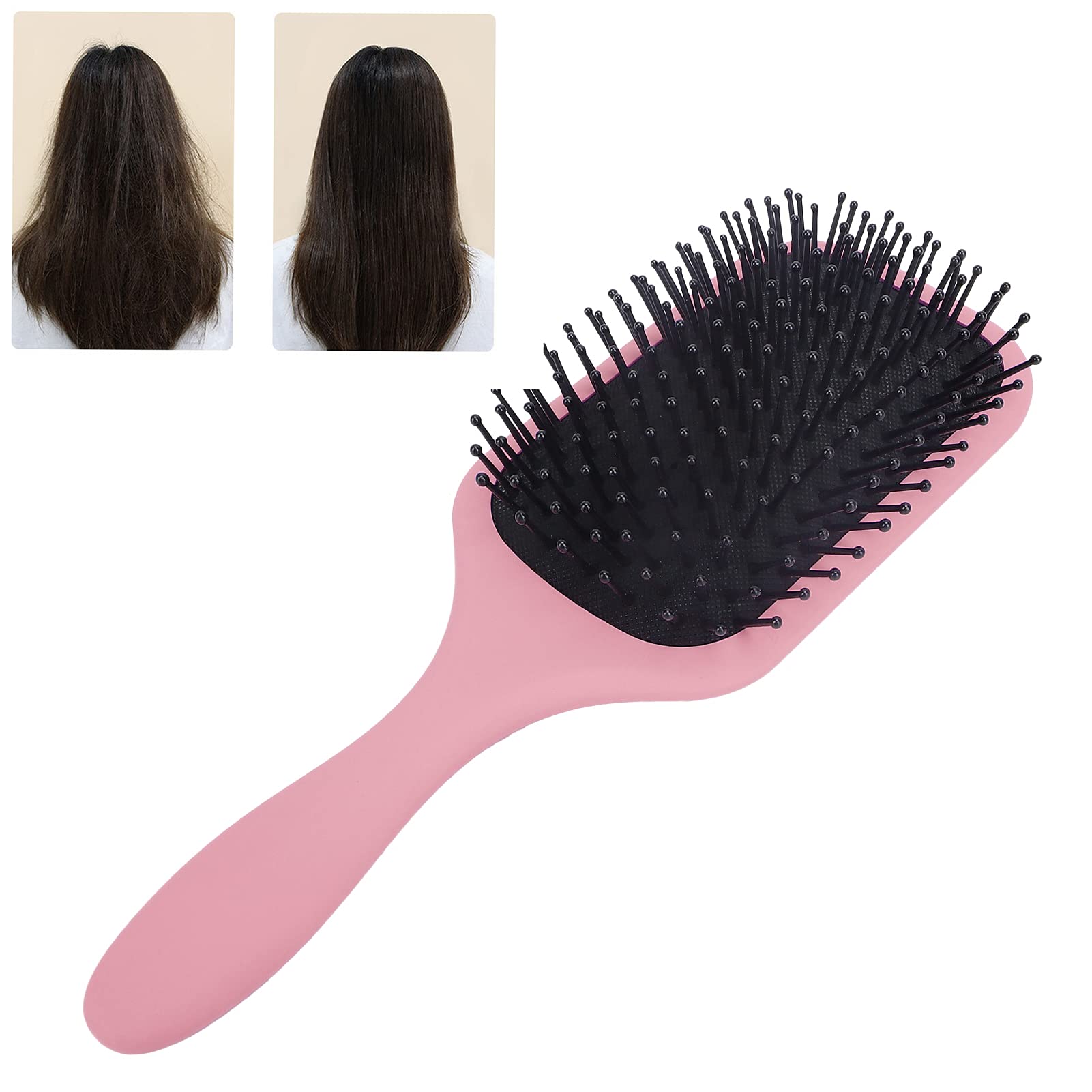 Styling Air Cushion Comb, Practical Detangling Hair Brush Massage Scalp Pliable Soft Touch for Straight Hair for Curly Hair(pink) - Image 2