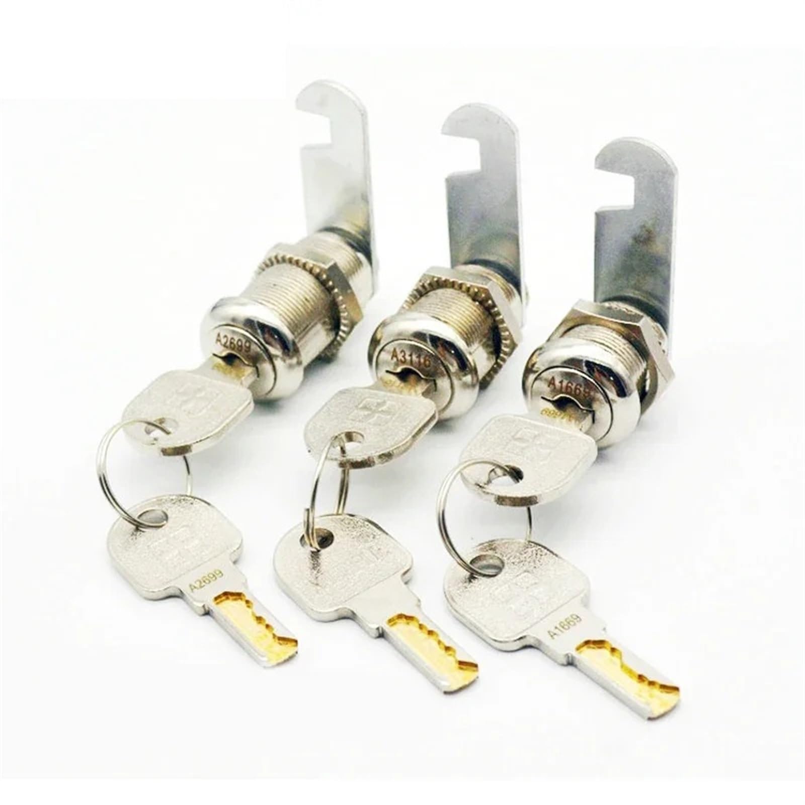 Cerradura de leva for herramientas o caja de efectivo, cajero automático, armario de gimnasio, puerta corredera, taquilla escolar, cajón de oficina, Hardware de seguridad DIY, 1 Uds.(Key Alike 20mm)