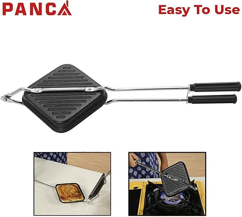 Miniatura 2 de Sandwichera de tostadora de gas antiadherente | Sandwichera de parrilla regular - Negro