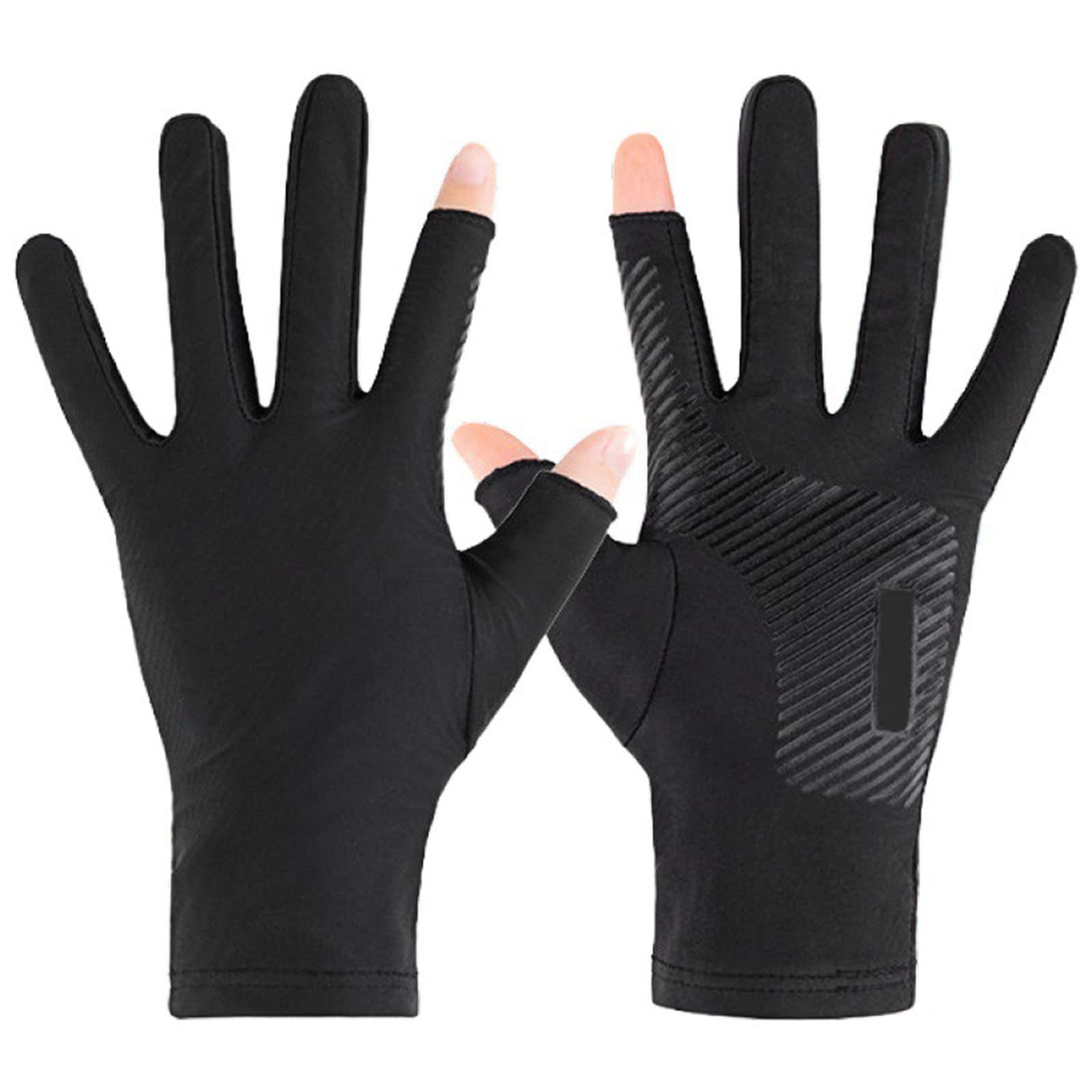 YS0911 Fishing Gloves For Men And Women 2 Cut Fingers For Photography Fly Fishing Ice Fishing Running Fishing Gloves Men Fingerless Sun Protection Fingerless Gloves Sunscreen Gloves For Fishing