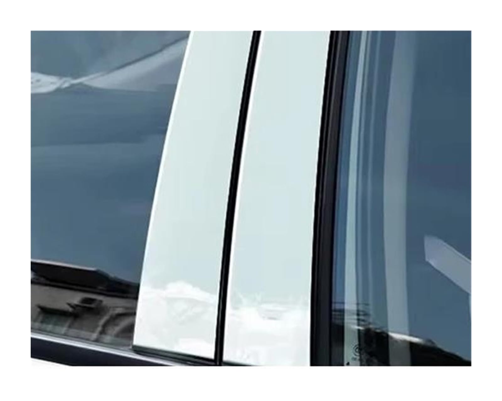 Car Door Window Rubber Seal Strip Glossy Black Pillar Posts Door Side Trim for VW for Golf MK7 2012-2020 Window Decal Sticker Cover AJOHBM(Silver)
