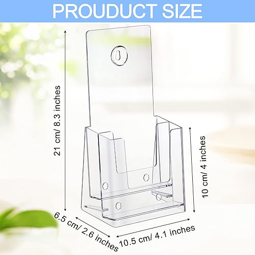 Miniatura 2 de 10 soportes de acrílico transparente para folletos de 39 x 79in 2 niveles de plástico para literatura