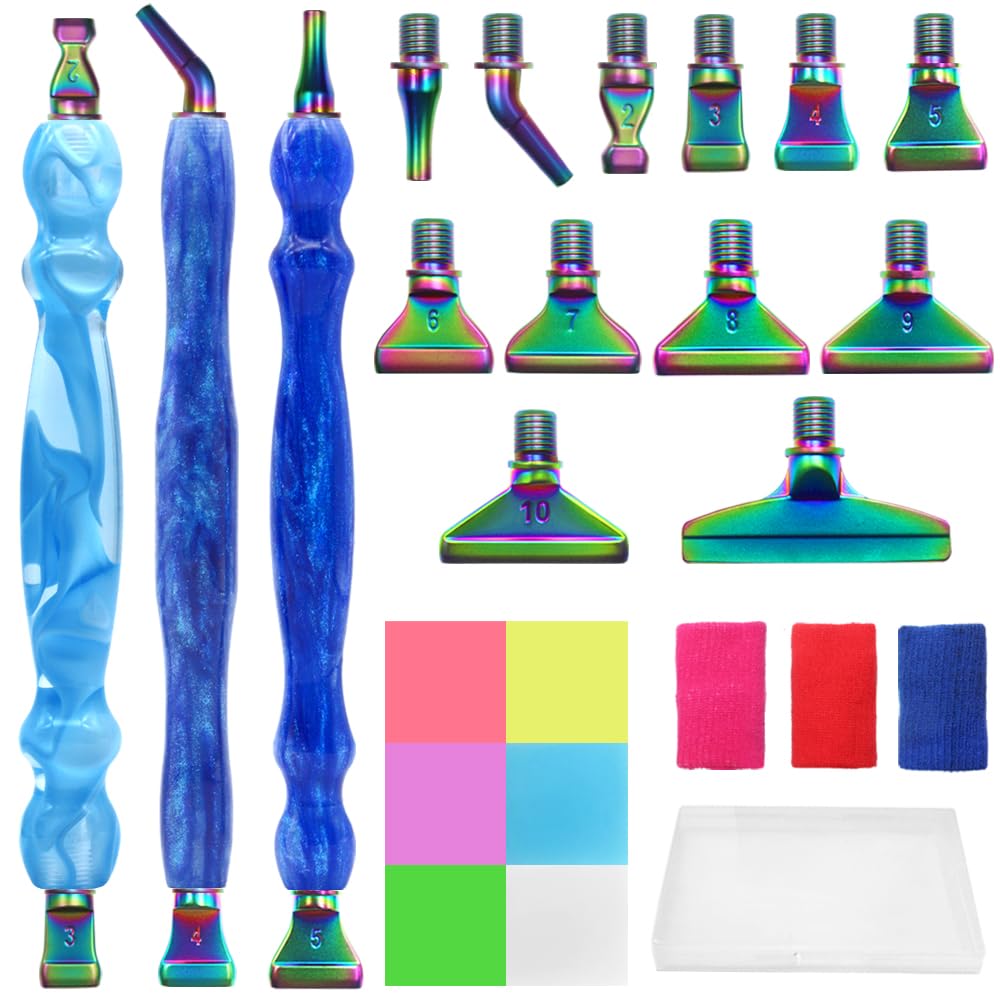 SENHAI 35-teiliges Diamant-Malstift-Set Mit Leuchteffekt – Perfekt Für DIY, Handwerk Und Nageldesign