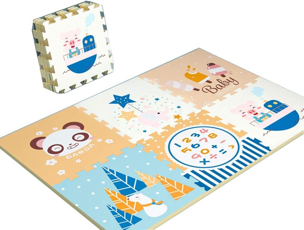 Crawling Mat Thicken Non-Toxic and Tasteless Anti-Fall Living Room Play Mat (Color : C Size : 113cmx166cmx2CM)