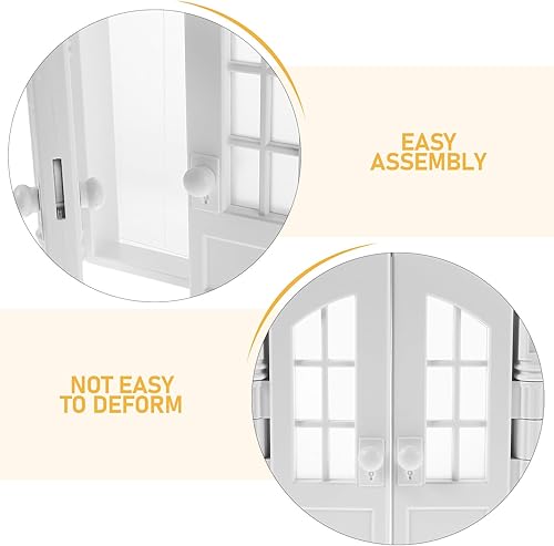 Miniatura 8 de Indoor Cat Door Interior Pet Door for Cats and Small Use Double Opening Pet Gate for Puppy and Kittens White
