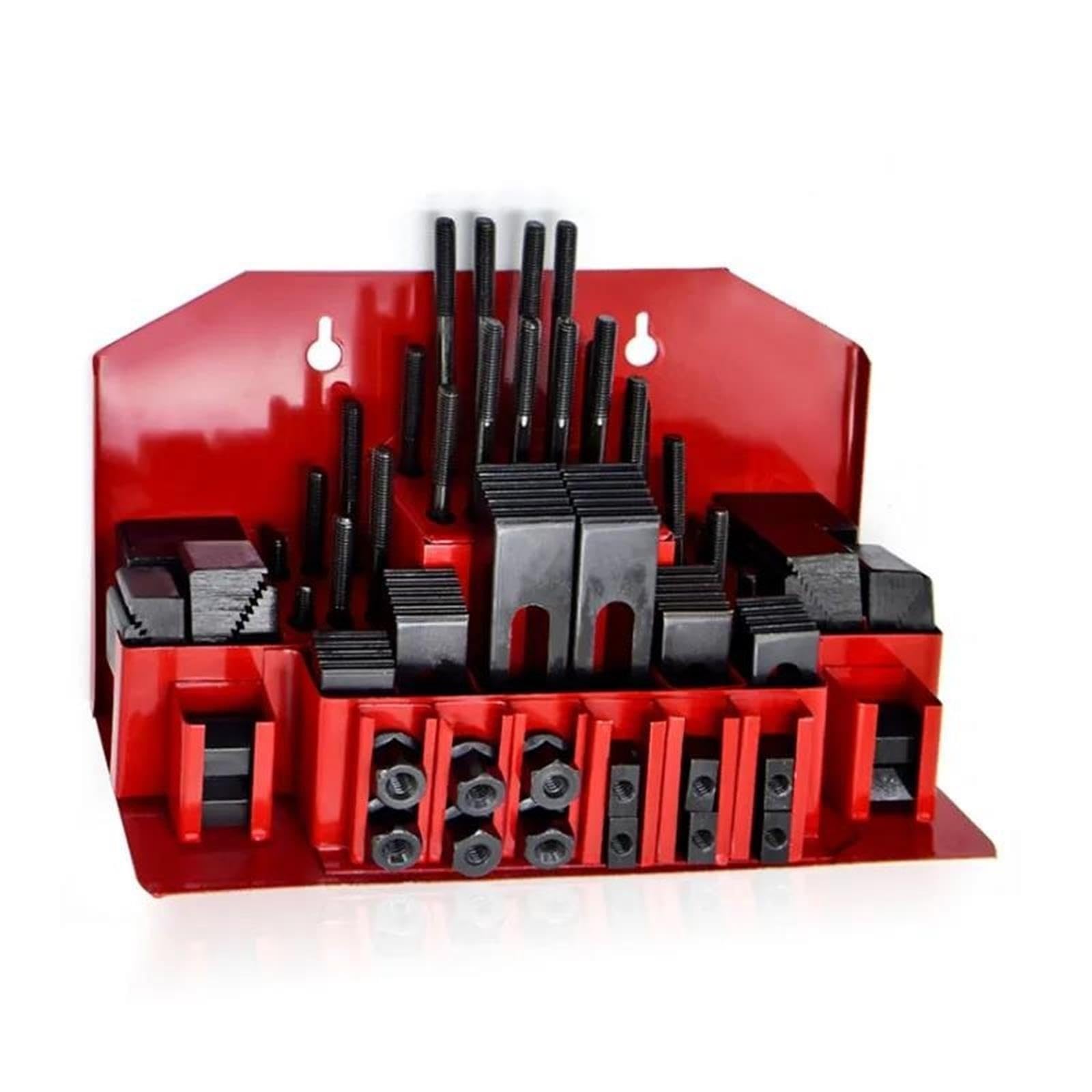 Kit de serrage pour fraiseuse, 58 pièces, Kit de pinces pour moulin, étau M12, jeu de vis de fixation universelle, pièces de traitement de plaque de pression Pour débutants et bricoleurs