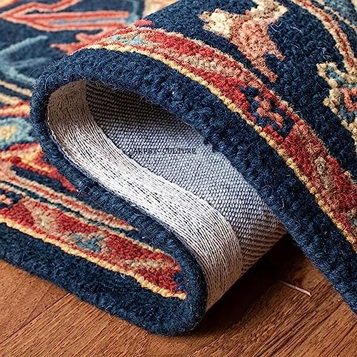 Image of Carpet Mahal Handmade Handwoven Tufted Made of 100% Soft Blended Wool Export Quality Carpets with 1 Inch Thickness (6x9 Feet) Color Multi